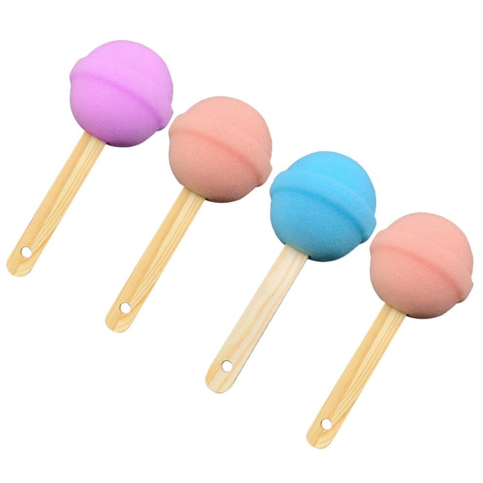 Inoomp 20 Pcs Bath Sponge Lollipop Body Scrubber