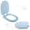 2Ud Asiento De Inodoro Espuma Azul Celeste Durable Para En Casa 10