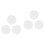 6 Pcs Round Travel White Dishes 4