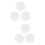 6 Pcs Round Travel White Dishes 7