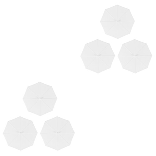 6 Pcs Round Travel White Dishes 2