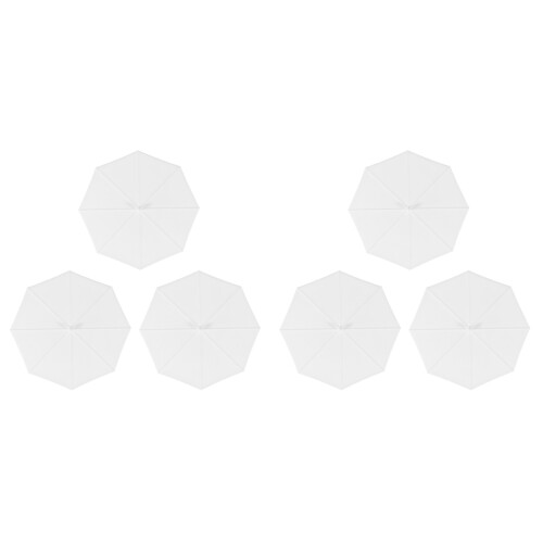 6 Pcs Round Travel White Dishes 1