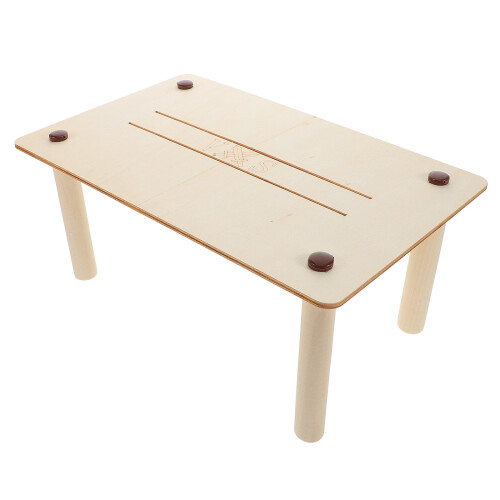 2Pièces Table Combat Bois Beige Hamster Écureuil Jeu Amusant 2