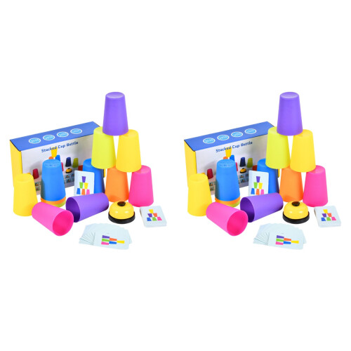 2 Sets Stacking Cup Battle Toy For Kids Educational Game 2