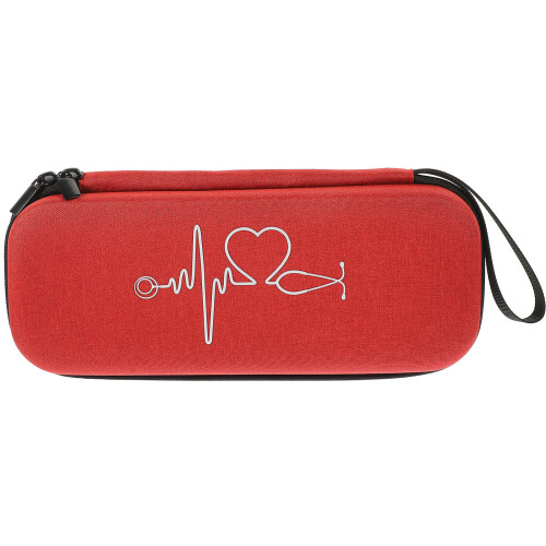 1Ud Bolsa De Almacenamiento Roja Para Estetoscopio Con Práctico 2