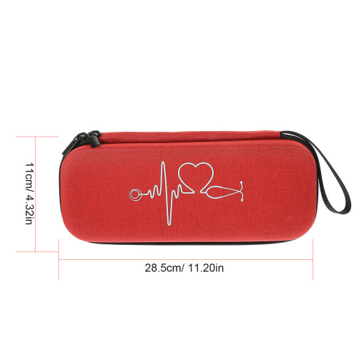 1Ud Bolsa De Almacenamiento Roja Para Estetoscopio Con Práctico 1