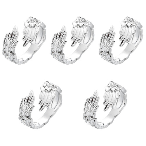 5Stk Schmuck Ringe Silber Ästhetisch Für Geschenk 2
