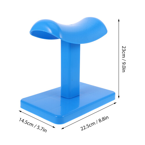 Blue Plastic Manicure Pedicure Stool for Home Comfortable Footrest 2