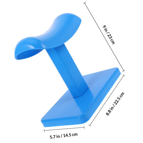 Blue Plastic Manicure Pedicure Stool for Home Comfortable Footrest 1