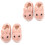 2Pairs Creative Pink Bunny Shape Slippers for Kids Warm and Nonslip 4
