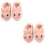 2Pairs Creative Pink Bunny Shape Slippers for Kids Warm and Nonslip 7