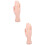 2 Pieces Nail Technician Practice Hand Extension Model For Fake Hands 7