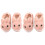 2Pairs Creative Pink Bunny Shape Slippers for Kids Warm and Nonslip 3