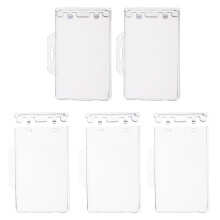 5Ud Porta Tarjetas Transparente ABS Para Identificación Y Credenciales