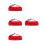 4Pcs Mini Soldier Backpack For 12 Inch Action Figures Red 6