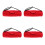 4Pcs Mini Soldier Backpack For 12 Inch Action Figures Red 4