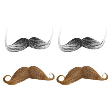12 Pcs Self Adhesive Halloween Fake Beard And Costume Props