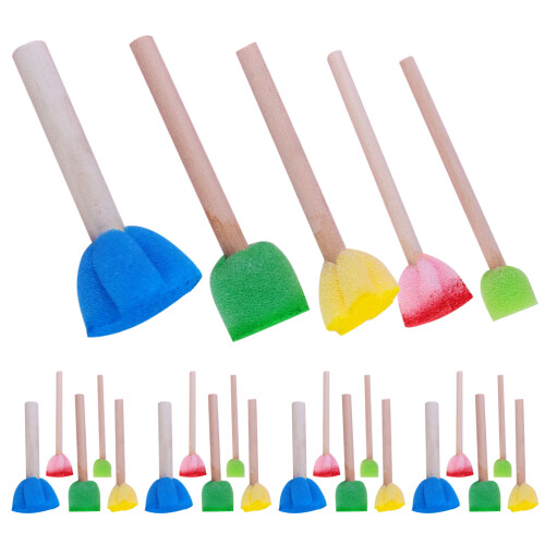 100 Pcs Kids Painting Sponge Brush Portable Practical Graffiti Tool 2