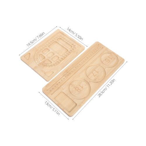 2Pcs Bead Board For Jewelry Making - Bamboo Beads Sorting Tray 1