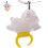 Bike Propeller Rabbit Shape Accessory 1pack White Pvc 3