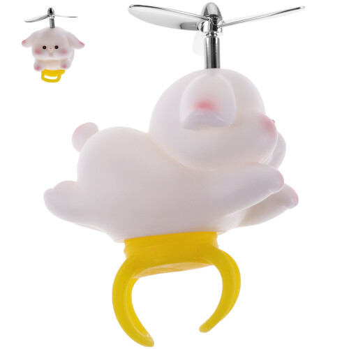 Bike Propeller Rabbit Shape Accessory 1pack White Pvc 2