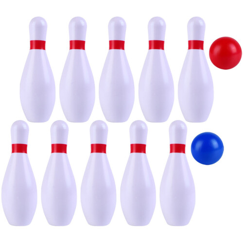 3 Sets Pu Bowling Balls And Solid Bowling Pins Interactive Toy 2