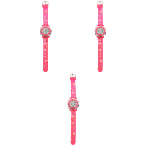 3Pcs Cartoon Kids Watch Waterproof LED Electronic For Students 2