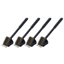 8Pcs Barbecue Grill Cleaner 3in1 Brush Wiper Black Durable