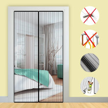 Magnetic Insect Screen Door, Fine Mesh Barrier for Maximum Airflow, Safe for Children and Pets Non-Toxic Materials, Self Sealing Design, Noise-Free Ma