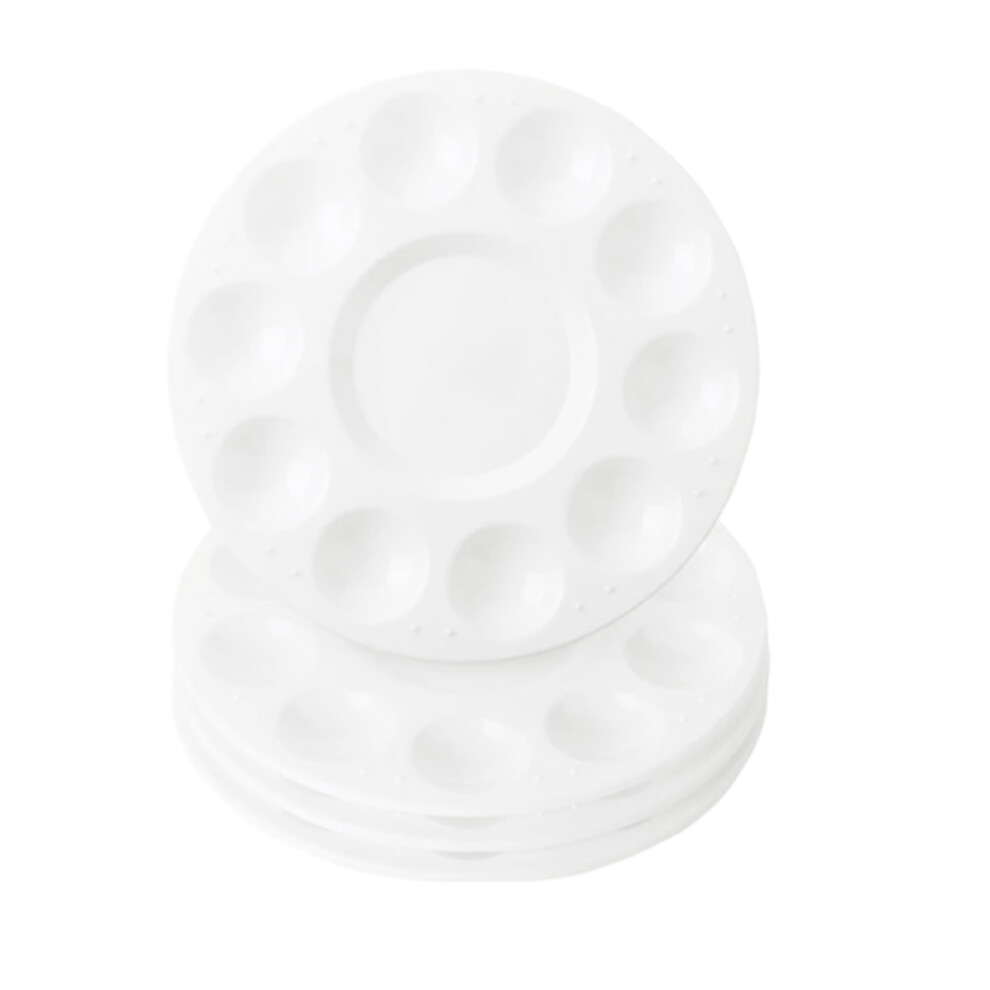 Paint Tray Pallet For Artists And Students, Premium Plastic Round Painting Palette With 10 Wells And Central Reservoir, Ingenious Design Paint Pallet 9468298665409
