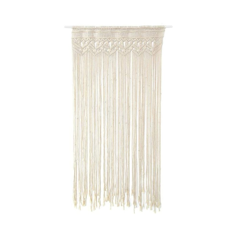 Macrame Wall Hanging, Boho Tapestry Woven Wall Decor With Handcrafted Cotton Rope, Tassel Macrame Curtain For Living Room Bedroom Nursery Decor, Chic 9437117667856