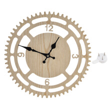Horloge murale décorative intemporelle en bois rustique antique, grande taille, qui orne vos murs avec élégance. Mouvement à quartz silencieux