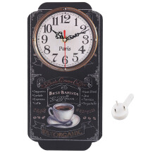 Horloge murale à piles avec grands chiffres faciles à lire, mouvement à quartz silencieux, décoration murale personnalisée, style vintage.