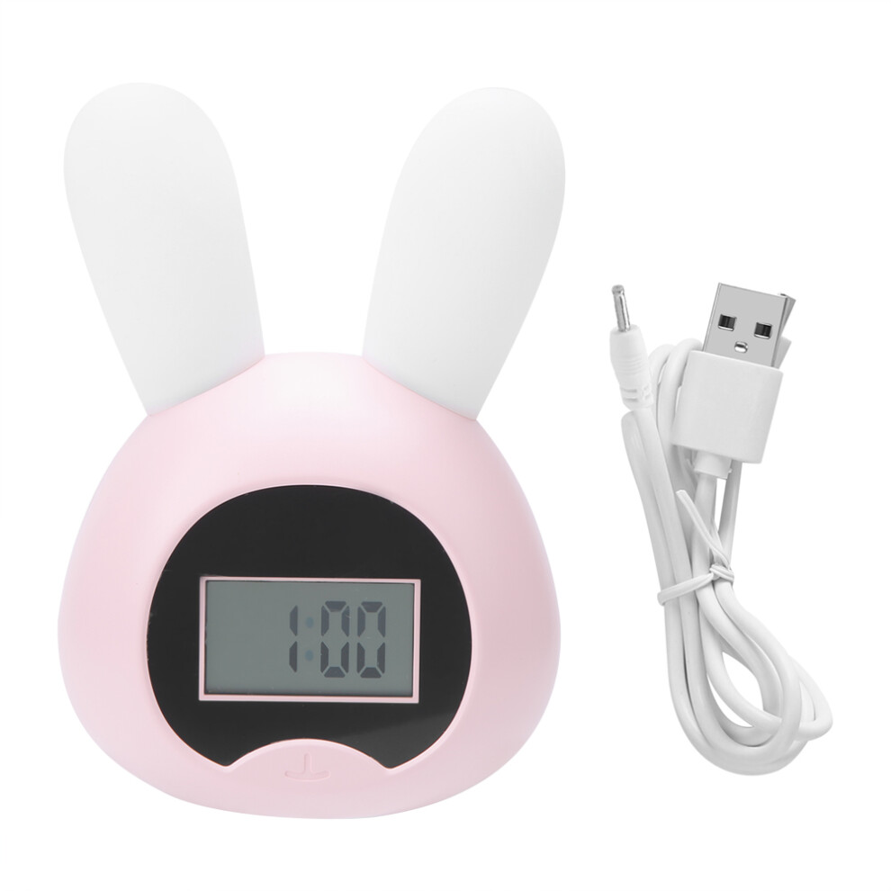 Adjustable Brightness Timer for Kids' Room, Rechargeable LED Clock with Soft Silicone Lampshade for a Cozy Bedroom Atmosphere