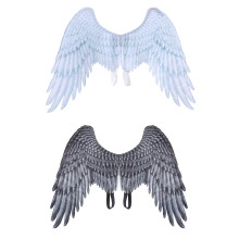 Feestelijke engelenvleugels, 3D-geprinte realistische vleugels met patroon van non-woven stof, decoratieve vleugels, cosplay-accessoire voor