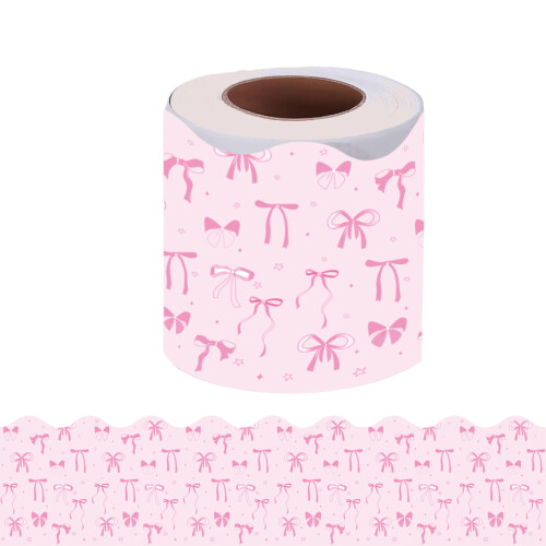 Autocollant de bordure de conception de nœud papillon, pour-Rose