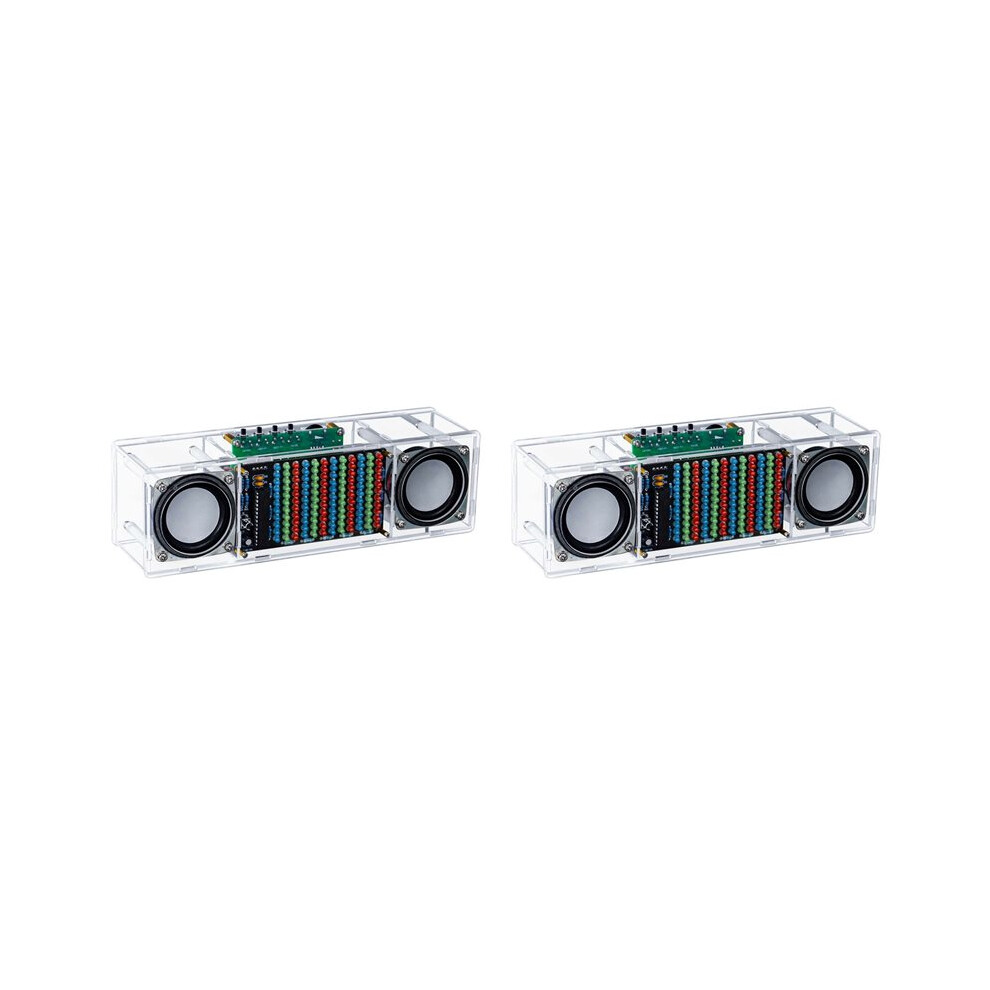 2X Diy Speaker Kit Electronic Led Music Spectrum Dual Channel Soldering Practice 3W Speaker 8002 Amplifier 6033514547482