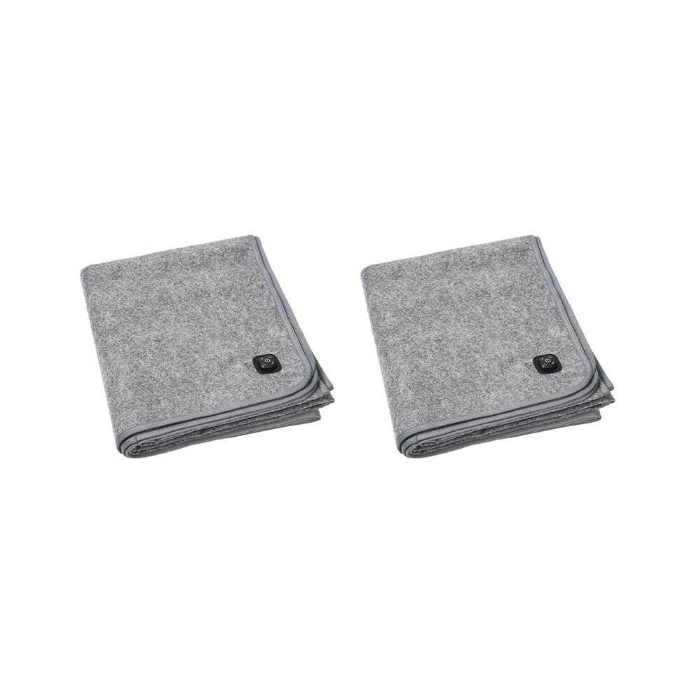 2X USB Electric Heating Pad 60x50cm 5V Heated Blanket Mat with Thermostat Insulation Warm Cushion for Outdoor Use