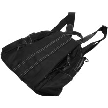 Schwarzer PU Leder Rucksack Frauen Mode Praktische Reise