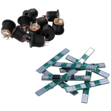 10 Pcs Panel Mount 17.9x13.8mm Power Jack Socket & 10 Pcs 1S 3.7V 4A Li-Ion BMS PCM 18650 Battery Protection Board