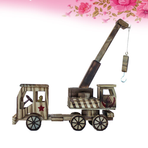 1St Holz Simulation Kran Bagger Handgefertig Deko Spielzeug 1