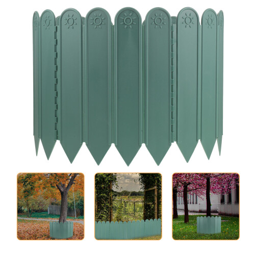 Kunststoff Gartenzaun Grün Flexibler Für Blumenbeete