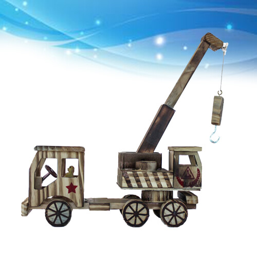 1St Holz Simulation Kran Bagger Handgefertig Deko Spielzeug 2
