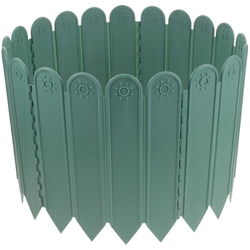 Kunststoff Gartenzaun Grün Flexibler Für Blumenbeete 2