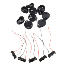 10Pcs Black Round Button Battery Holder Case with 5PCS 1 23A A23 12V Battery Storage Clip Holder Box Case Cell Holder