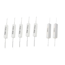 7 Pcs Wirewound Cement Resistor, 5 Pcs 10W 1.0 Ohm & 2 Pcs 20W 8 Ohm