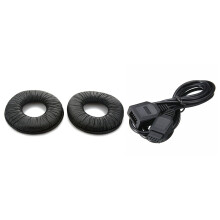 1 Pair for MDR-V150 V200 V250 V300 V400 ZX300 Headphone Replacement Ear Pad & 1 Pcs 9 Pin Extension Cable