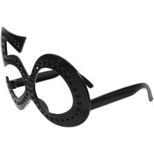 6Ud Gafas Fiesta 50 Cumpleaños Negro Plástico Divertidas Accesorios