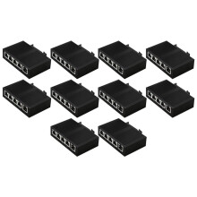 10X 5 Port 100Mbps Network  Ethernet Industrial Grade  Unmanaged Rail Type Industrial Network Splitter