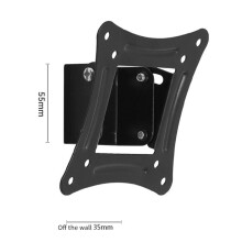 5X Support Mural Universel pour Écran LCD LED 14-27 Pouces Moniteur Réglable en Hauteur Mur Rétractable pour VESA Tv-C12